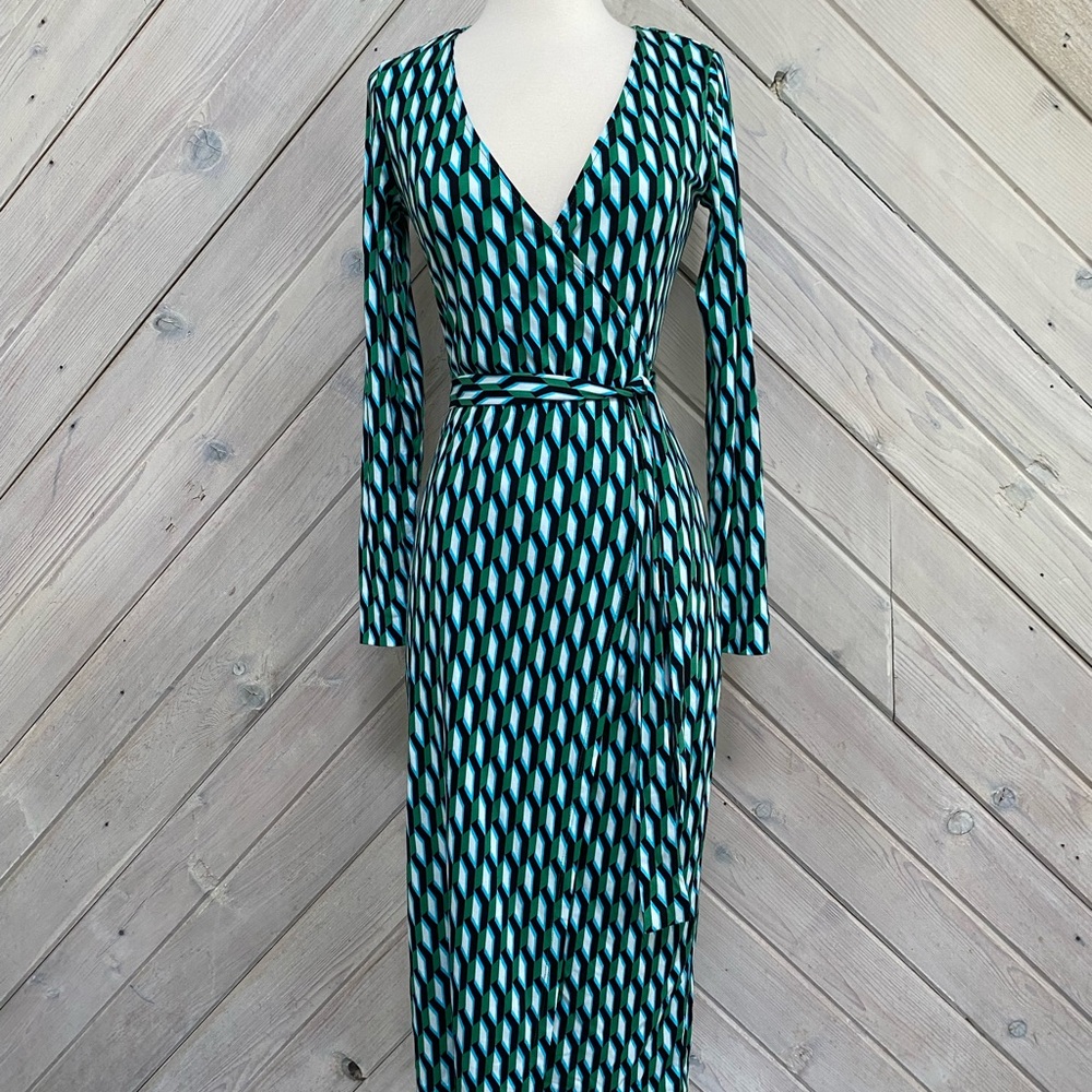 Target Diane Von Furstenberg Green and Black Patterned Apparel